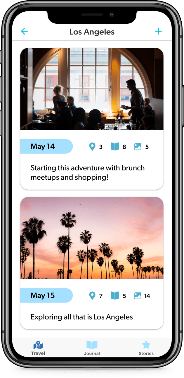 travel stories phone mockup